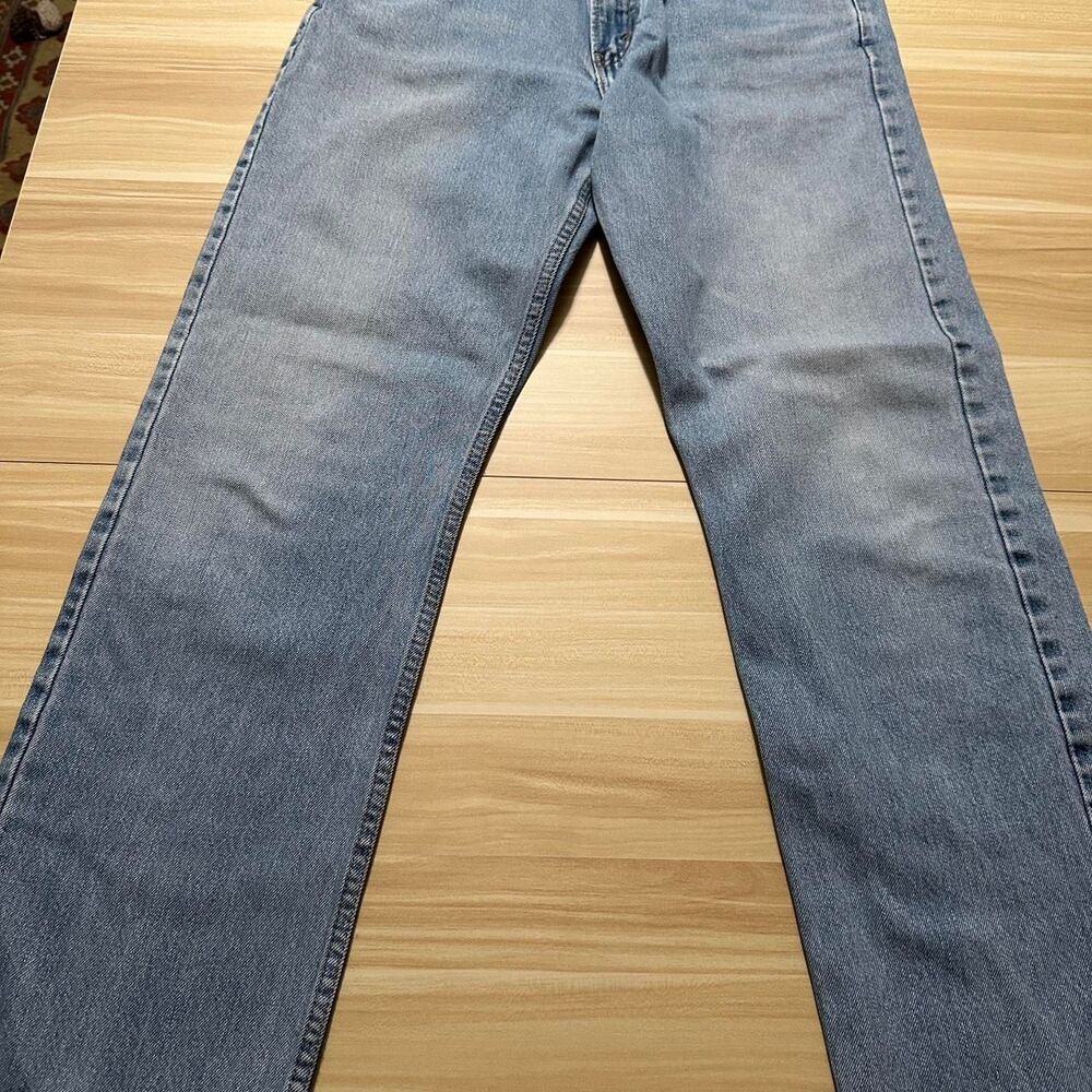 Levis 505 Jeans Men Light Denim Blue Straight Leg Regular Fit 33x34